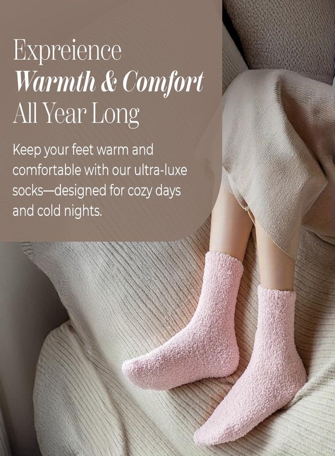 Dear Kitty Fuzzy Socks for Women & Men - Cozy Cloud Socks for Sleeping, Gifts, Spa, Travel, Stress Relief, Postpartum, Lounge Wear - Pink (Pack of 2) - Image 3
